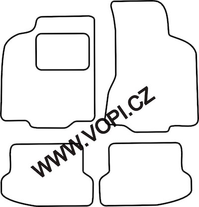 Přesné gumové koberce béžové / šedé Seat Ibiza 2000 - 2002